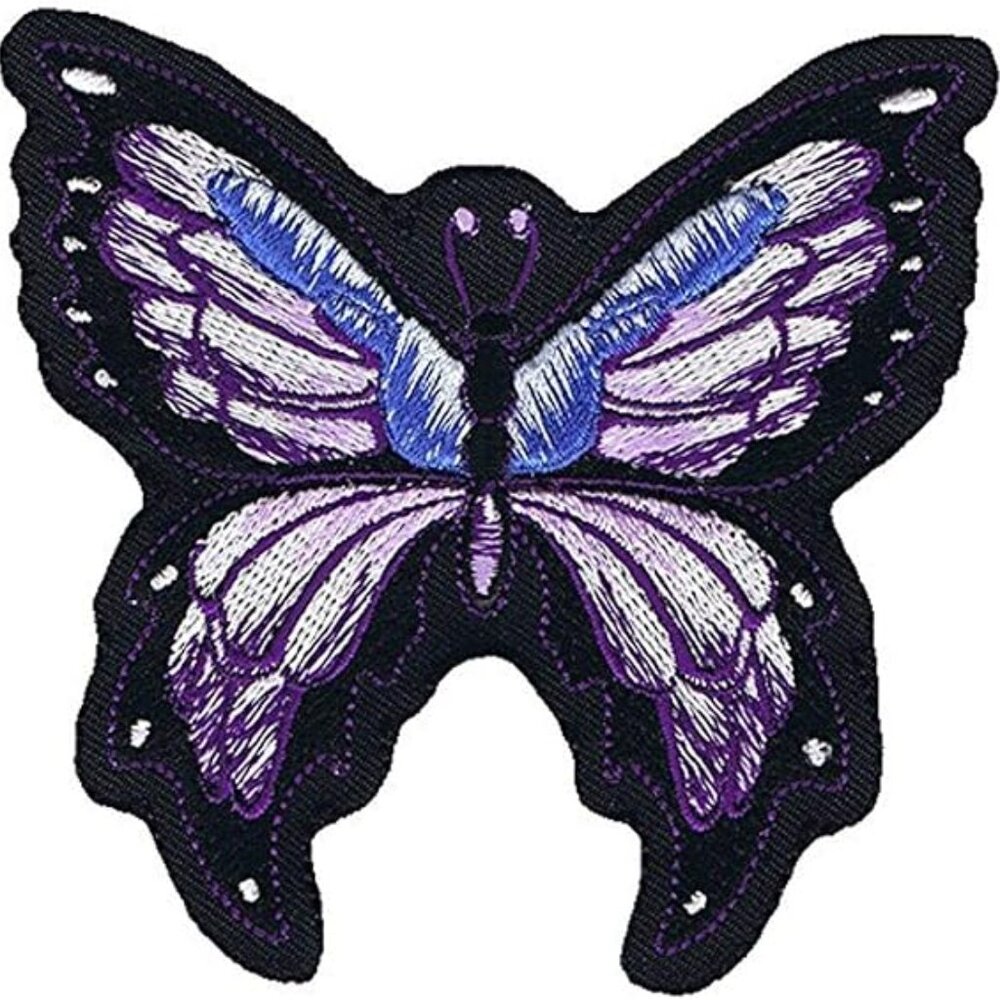 Lethal Threat Unisex Purple Butterfly 3.5"x3.5" Patch MN32028